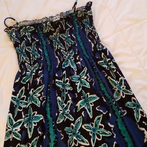 Teal and Blue Maxi Dress